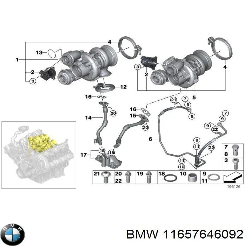 Turbina BMW 11657646092 cena, od 303,48 USD