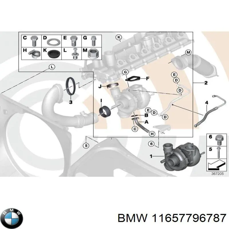 Do koszyka 11657796787 BMW Uszczelka rury odbiornika tłumika