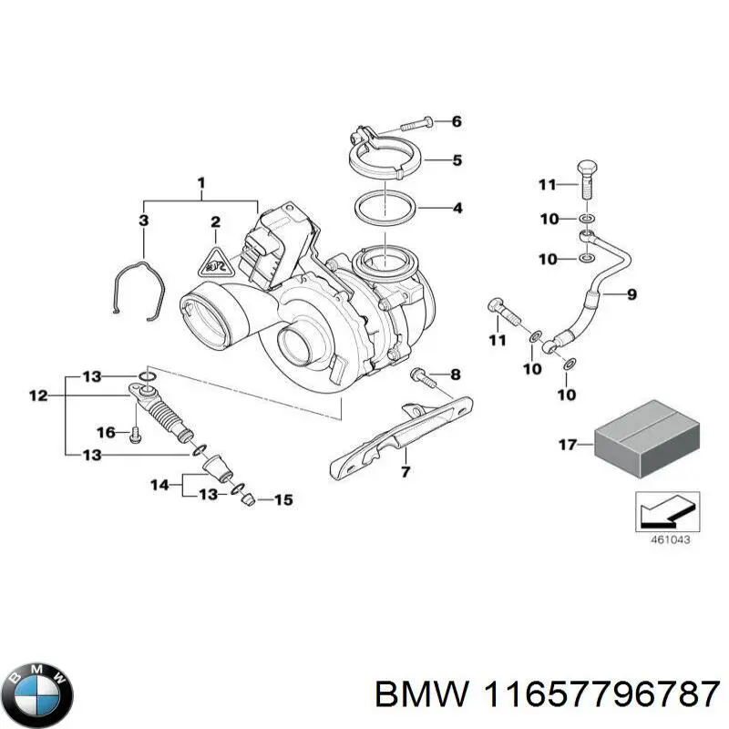 11657796787 BMW Uszczelka rury odbiornika tłumika