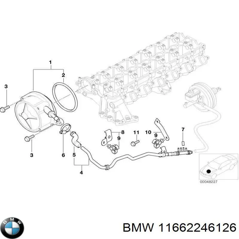 Pompa podciśnienia BMW 11662246126 cena, od 37,46 USD