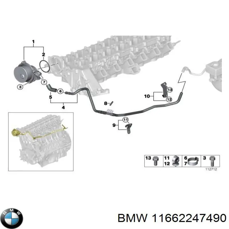11662247490 BMW Pompa podciśnienia