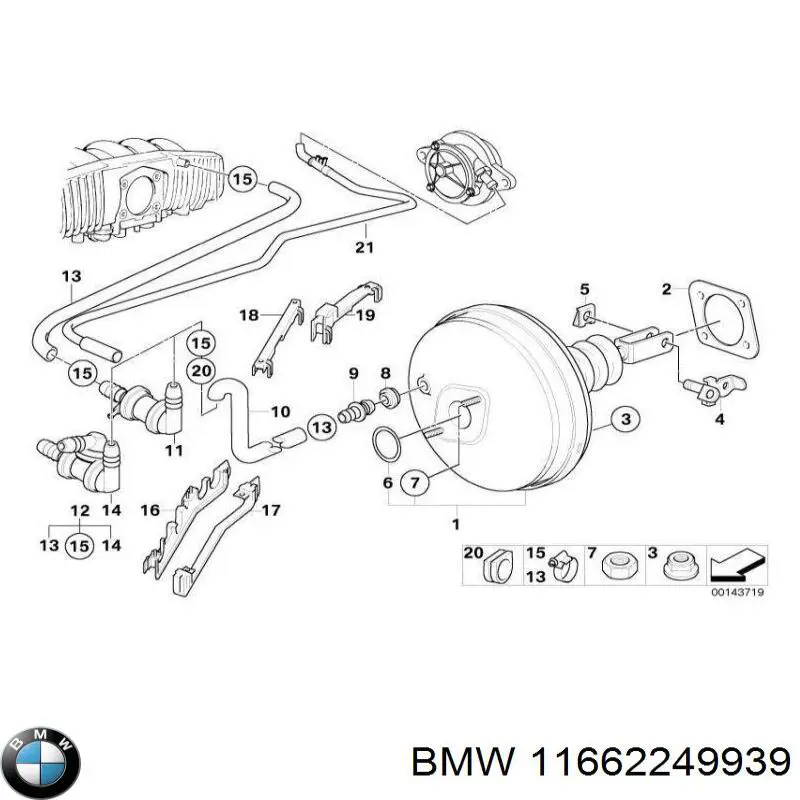 Pompa podciśnienia do BMW 5  E39