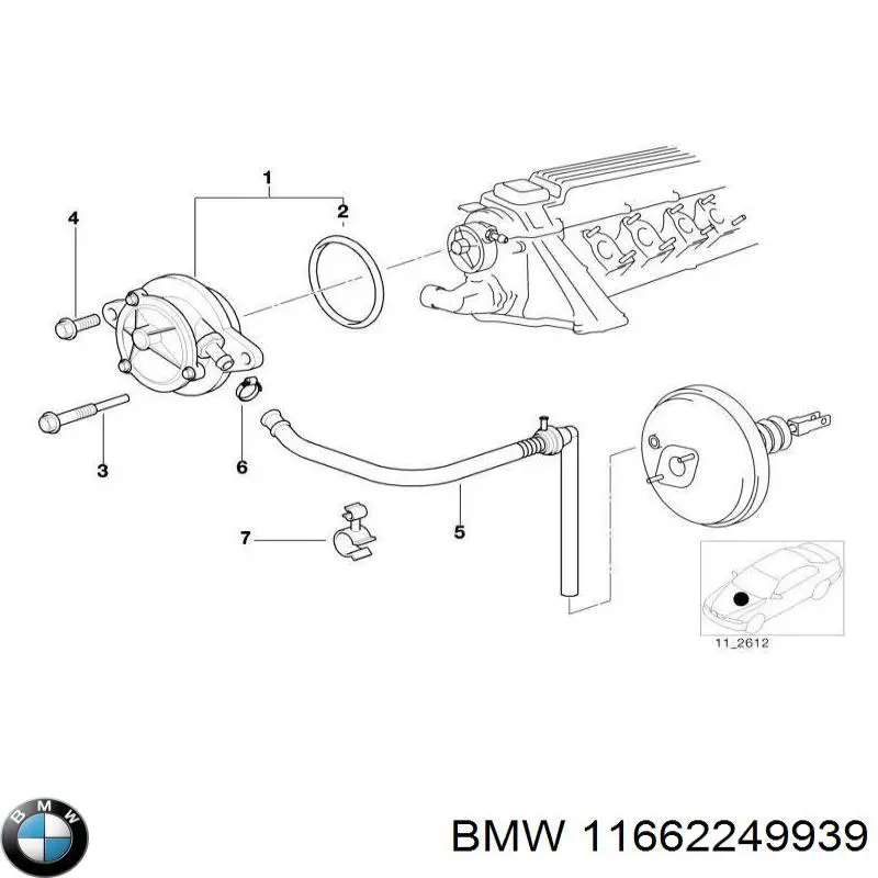 Do koszyka Pompa podciśnienia BMW 5  E39