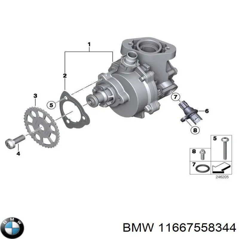 Pompa podciśnienia BMW 11667558344 cena, od 120,78 USD