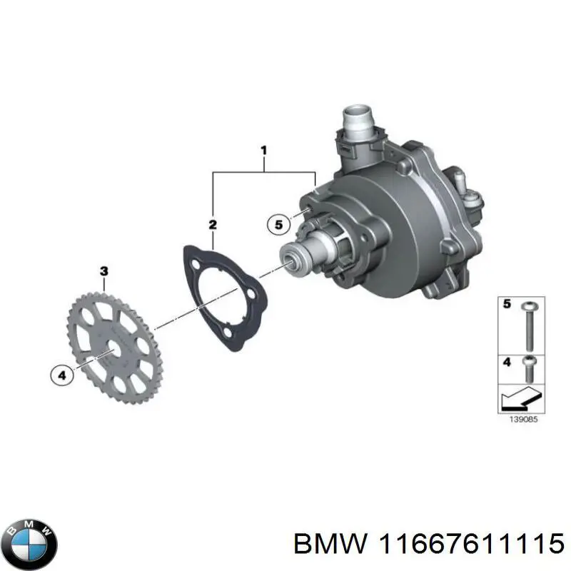 11667611115 BMW Pompa podciśnienia