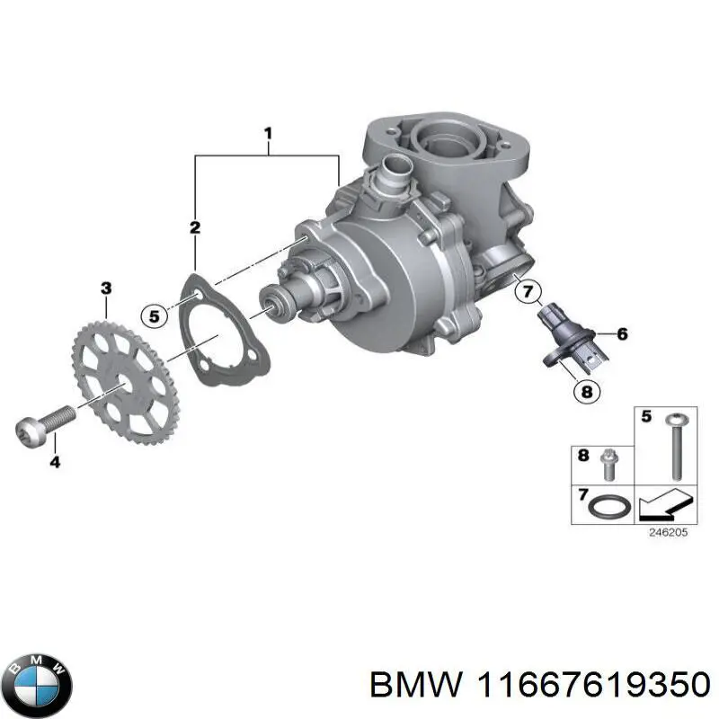 Pompa podciśnienia BMW 11667619350 cena, od 282,87 USD