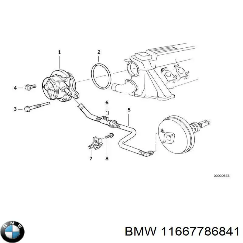 Do koszyka 11667786841 BMW Pompa podciśnienia