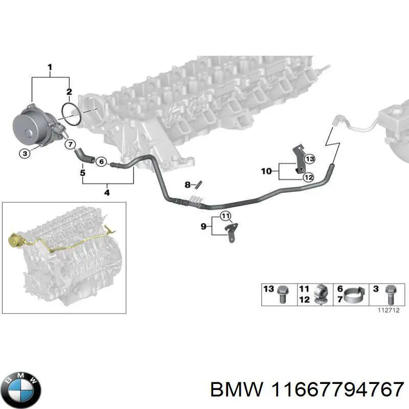 Uszczelka pompy próżniowej BMW 11667794767 cena, od 4,71 USD