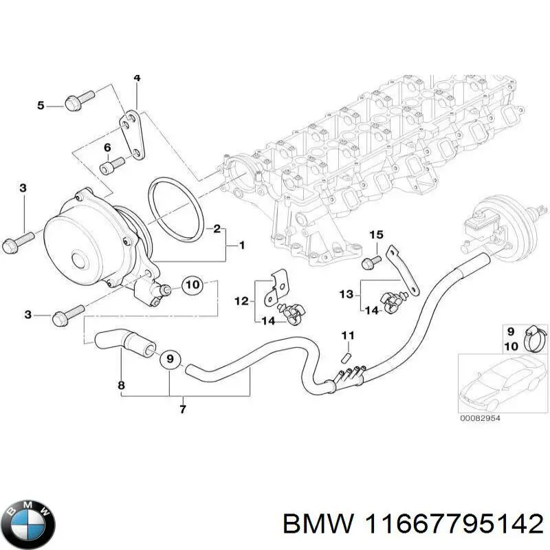 Do koszyka 11667795142 BMW Pompa podciśnienia