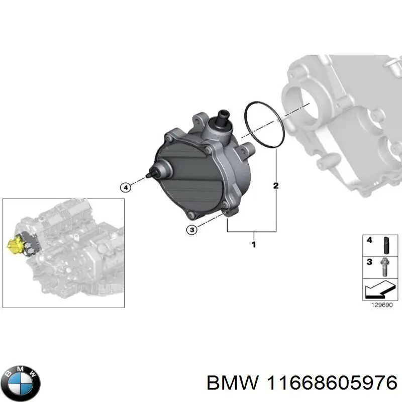 Pompa podciśnienia BMW 11668605976 cena, od 139,71 USD