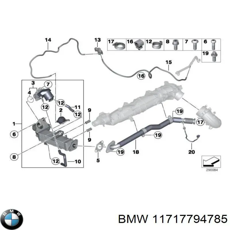 Uszczelka zaworu recyrkulacji EGR BMW 11717794785 cena, od 4,55 USD