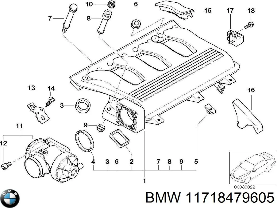 11718479605 BMW Zawór recyrkulacji spalin EGR