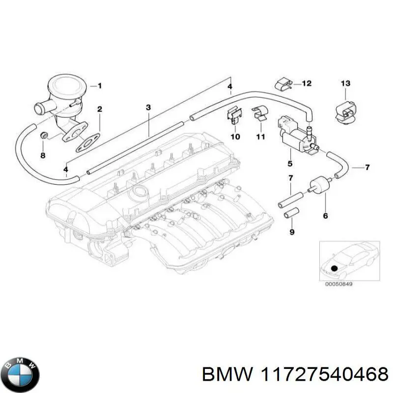 11721427078 BMW zawór recyrkulacji spalin egr