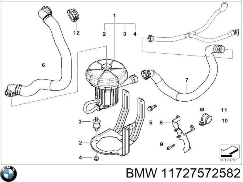 11727572582 BMW pompa powietrza