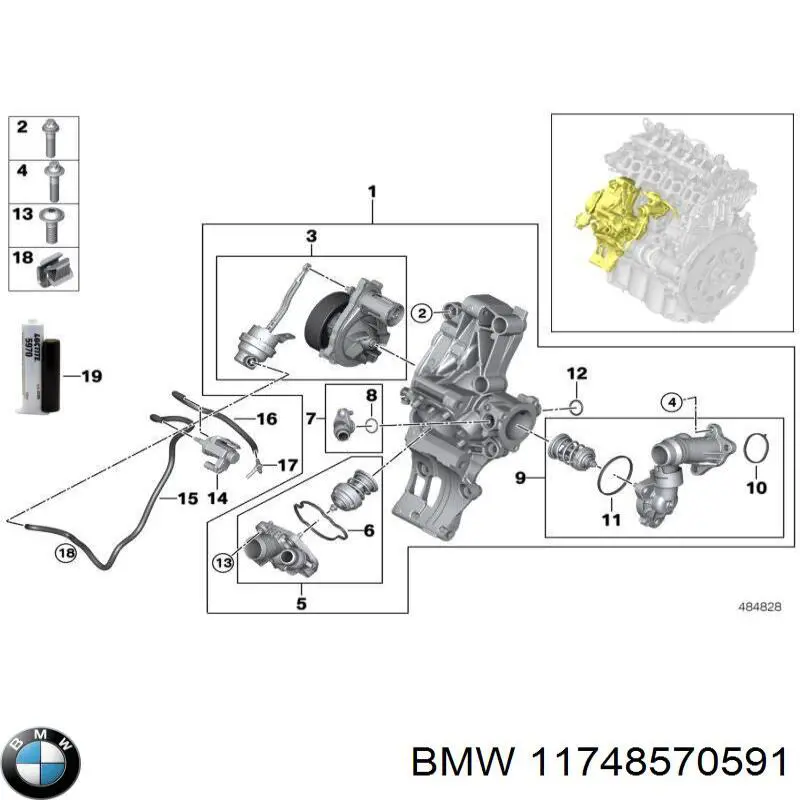 Zawór elektromagnetyczny regulacji klapy EGR BMW 11748570591 cena, od 50,77 USD