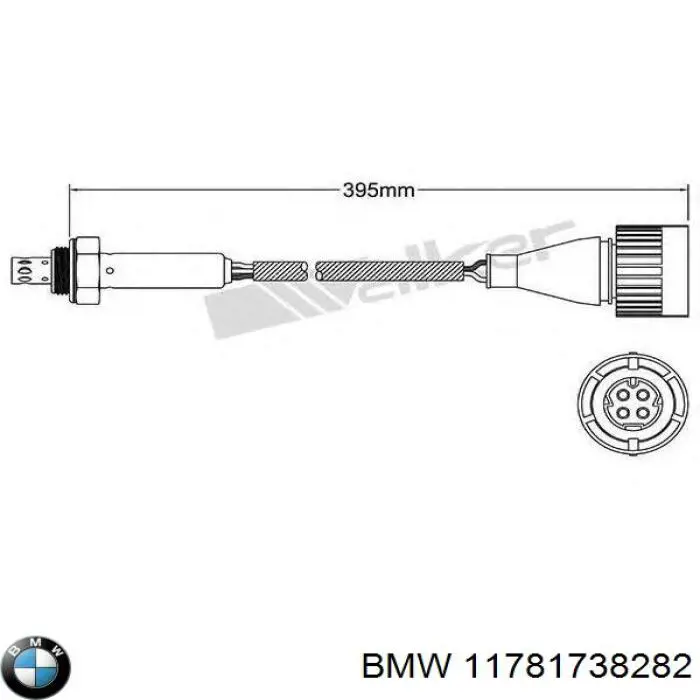 Do koszyka 11781738282 BMW Sonda lambda, czujnik tlenu