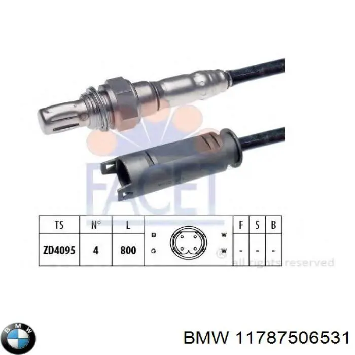 Sonda lambda czujnik tlenu po katalizatorze BMW 11787506531 cena, od 73,48 USD