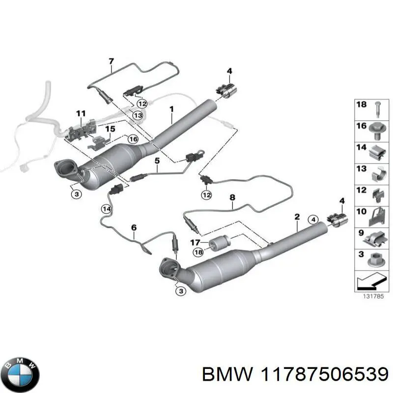 Sonda lambda czujnik tlenu po katalizatorze prawy BMW 11787506539 cena, od 54,48 USD