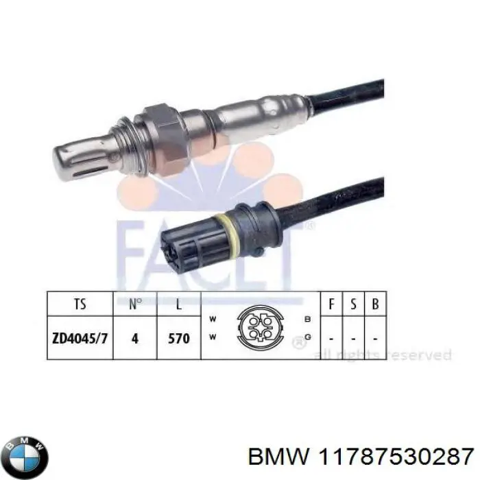 Do koszyka 11787530287 BMW Sonda lambda czujnik tlenu po katalizatorze