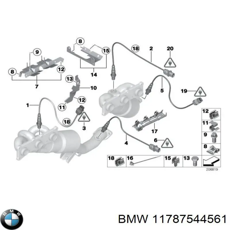 11787544561 BMW sonda lambda czujnik tlenu przed katalizatorem