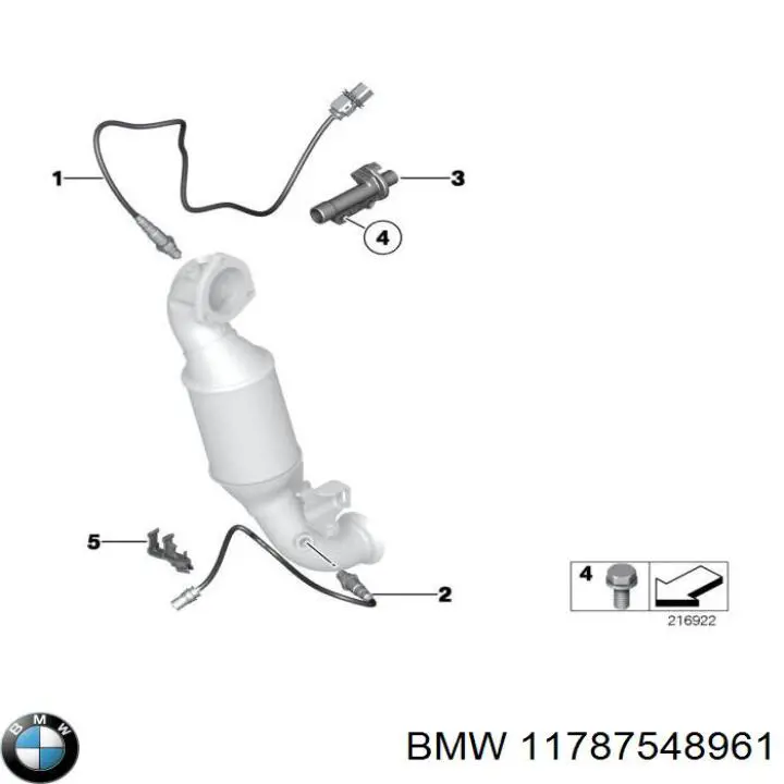 Sonda lambda czujnik tlenu po katalizatorze BMW 11787548961 cena, od 53,15 USD