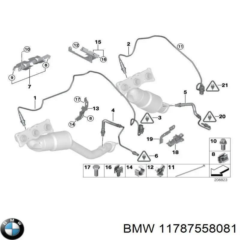 Sonda lambda, czujnik tlenu BMW 11787558081 cena, od 88,01 USD
