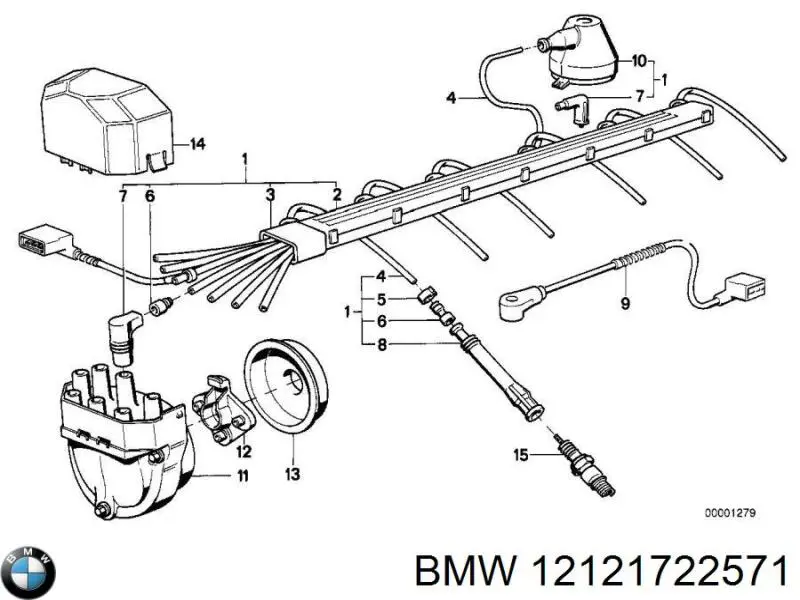 12121722571 BMW czujnik położenia wału korbowego