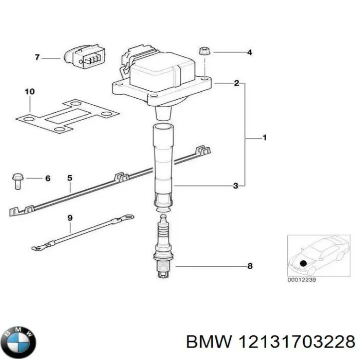 Cewka zapłonowa BMW 12131703228