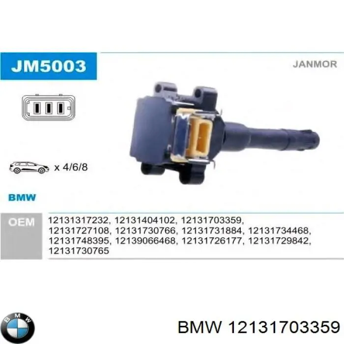 Cewka zapłonowa 12131703359 BMW