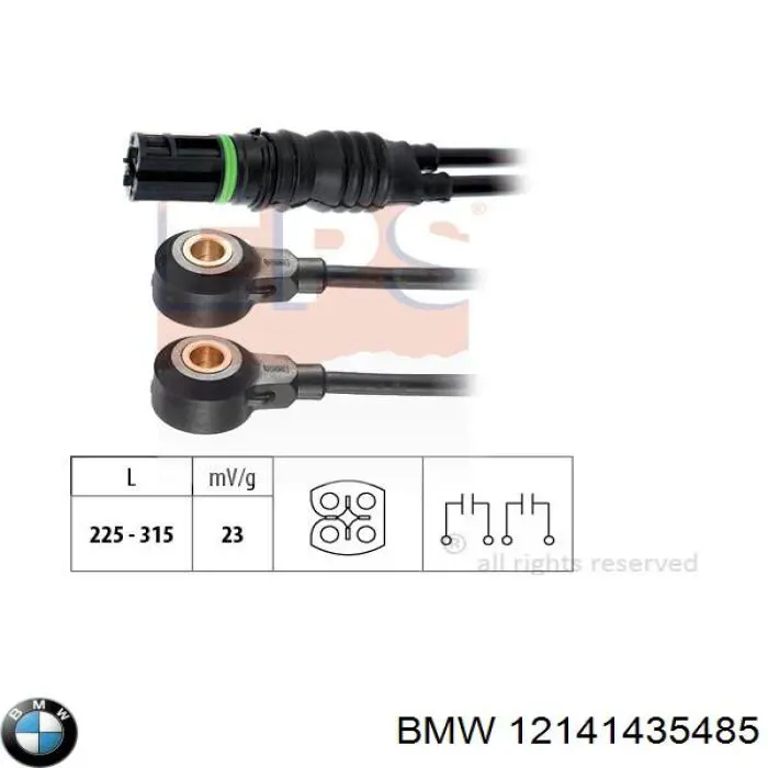 Do koszyka 12141435485 BMW Czujnik stukowy (czujnik spalania stukowego)