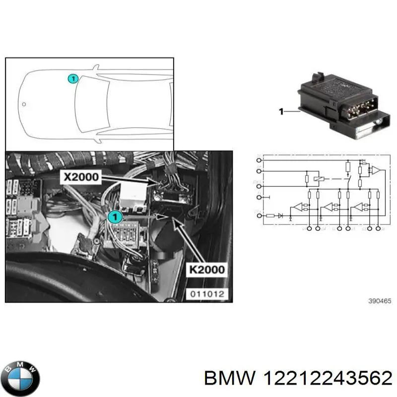12212243562 BMW Przekaźnik świec żarowych
