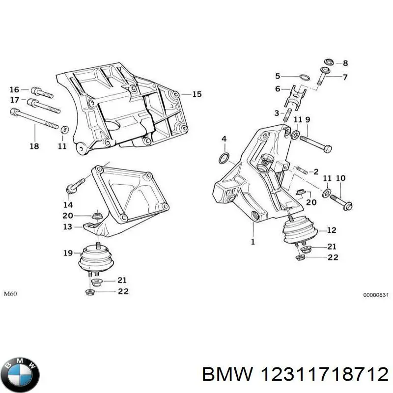 12311718712 BMW Uszczelka smoka olejowego