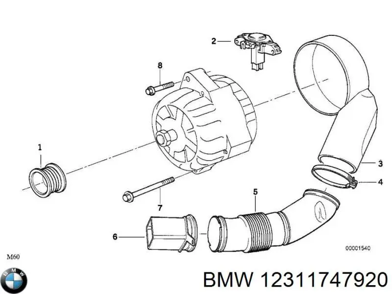 Do koszyka 12311747920 BMW Regulator alternatora (przekaźnik ładowania)