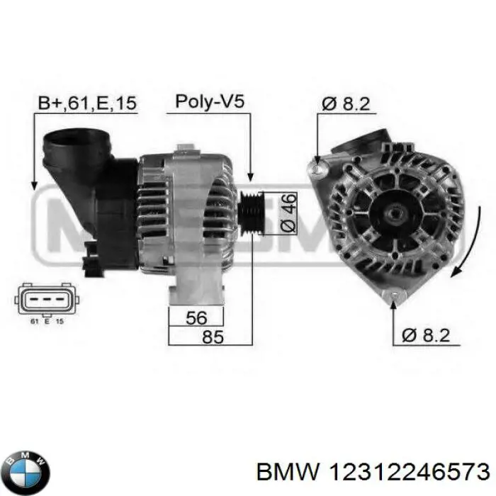 12312246573 BMW Alternator