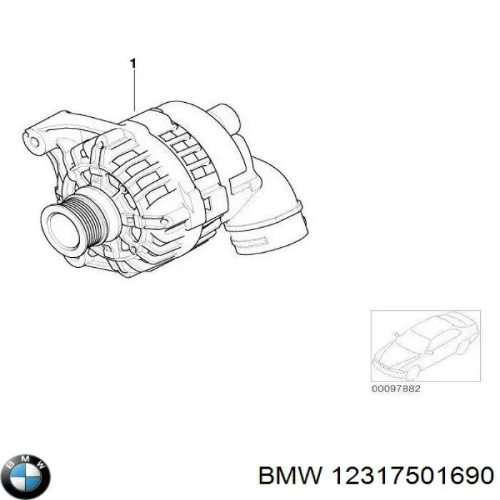 Alternator BMW 12317501690 cena, od 122,71 USD