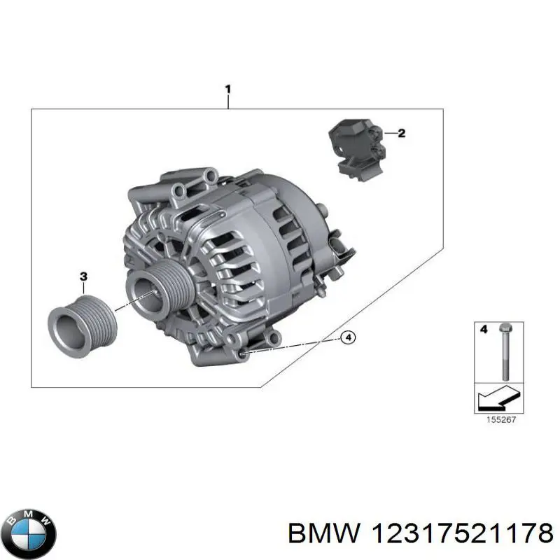 Alternator BMW 12317521178 cena, od 230,09 USD