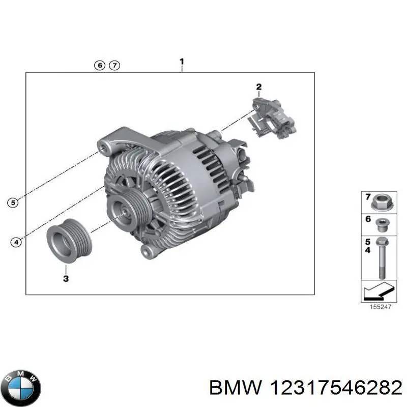 12317546282 BMW Regulator alternatora (przekaźnik ładowania)