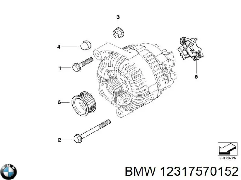 Do koszyka 12317570152 BMW Koło pasowe alternatora