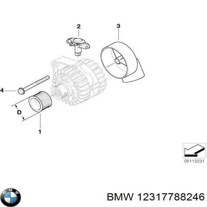 12317788246 BMW Regulator alternatora (przekaźnik ładowania)