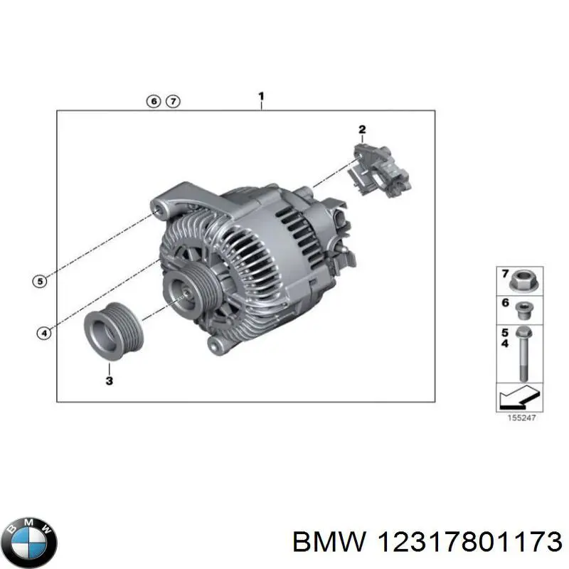 Alternator BMW 12317801173 cena, od 438,01 USD