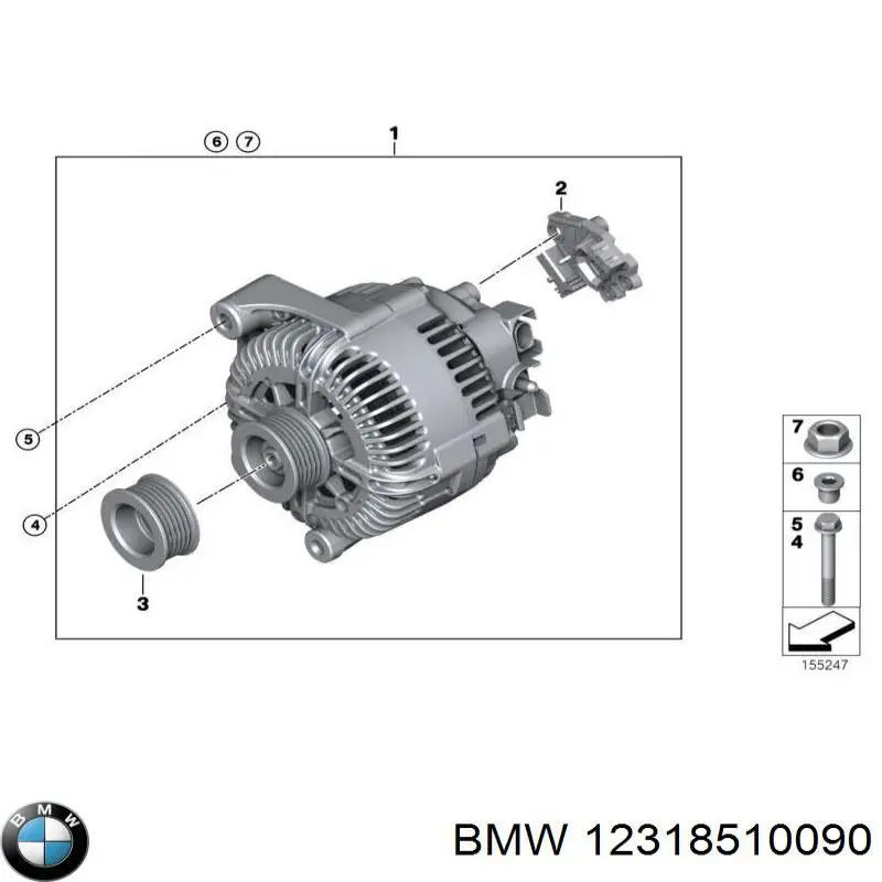 Do koszyka 12318510090 BMW Regulator alternatora (przekaźnik ładowania)