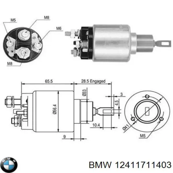 Rozrusznik 12411711403 BMW