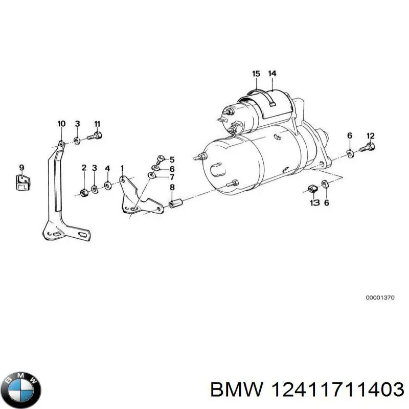 Do koszyka 12411711403 BMW Rozrusznik
