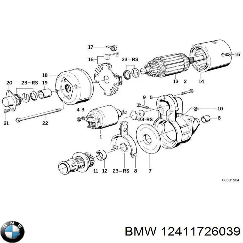 Elektromagnes rozrusznika 12411726039 BMW