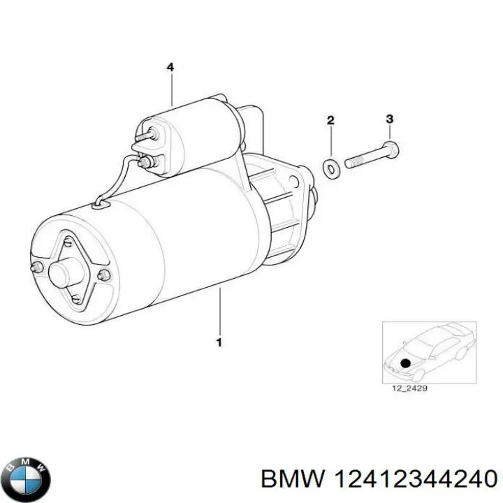 Rozrusznik 12412344240 BMW