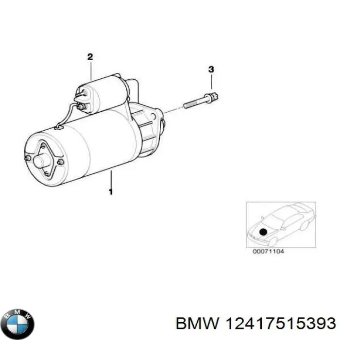 Do koszyka 12417515393 BMW Elektromagnes rozrusznika