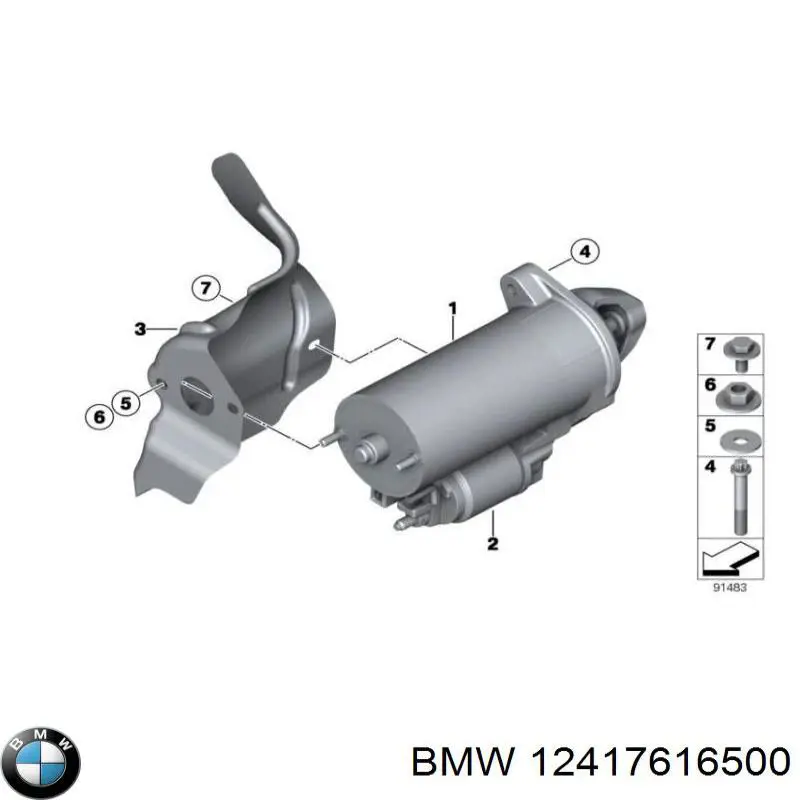 Rozrusznik 12417616500 BMW