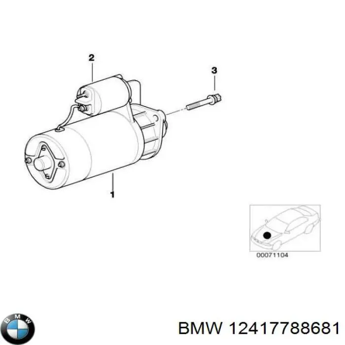 Elektromagnes rozrusznika BMW 12417788681 cena, od 38,18 USD
