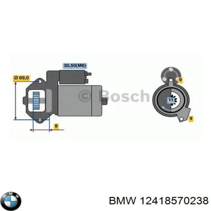 Rozrusznik BMW 12418570238