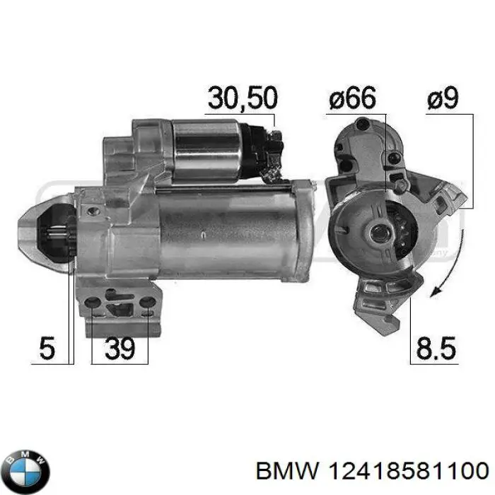 12418581100 BMW rozrusznik